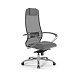 SL-1 Кресло сетка/экокожа Infinity Easy Clean, обивка серый 557.2.1.49