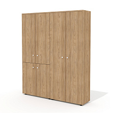 Шкаф для документов (комплектация 38) 163,6х37х200,8 Рио Директ / Rio Direct вяз швейцарский/беж