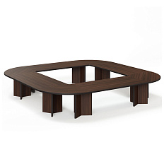 LEGNO 416*416 Стол конференц 416x416x76 FORTE орех