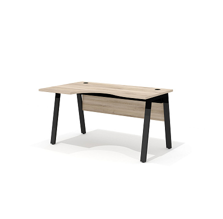 LM-3.2L + LF-3 Стол интегральный на металлокаркасе Line дуб Кронберг