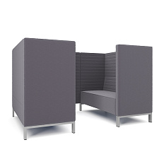 Руссо-2.3Т Переговорная 4-мест. 220x158x134 см микрошенилл Lounge 14 асфальт