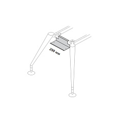 156393 Кабельный лоток для письменного стола Enosi Белый LS (68)