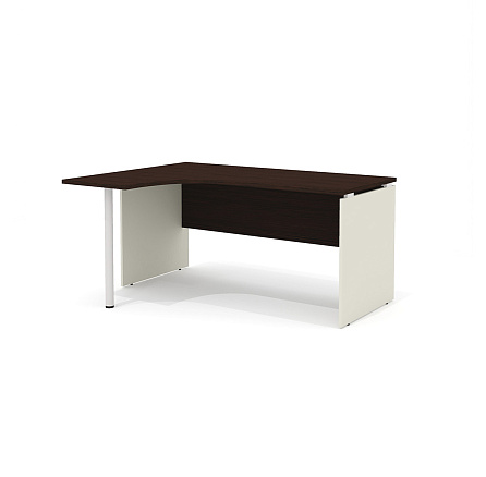 R-2.2L + L-710 Эргономичный стол левый с опорой Rio Base венге/беж