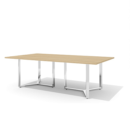 RD-230S Стол для переговоров 230x130x75 Rio Direct вяз швейцарский/металл полированная сталь