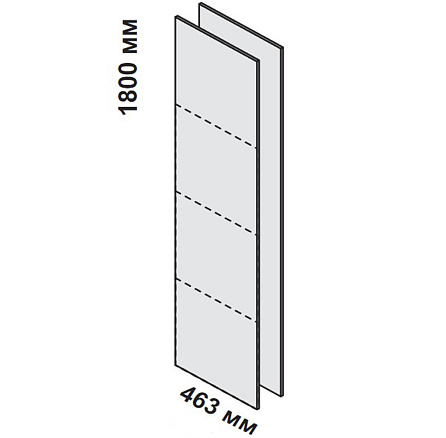 156259 Декоративные боковые панели для ящиков шкафа-греденции Enosi Белый LS (68)