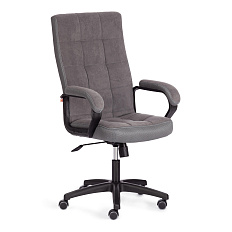 TRENDY (22) Кресло флок/ткань серый, 29/TW-12, крестовина пластик черный, код 19520