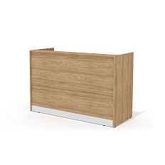 Стойка администратора прямая 163,6х68х108 вяз швейцарский/белый