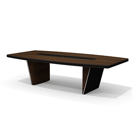 NT-280 Стол для переговоров 280x140x74 New.Tone орех Ондо шпон (Италия) /черный/8019