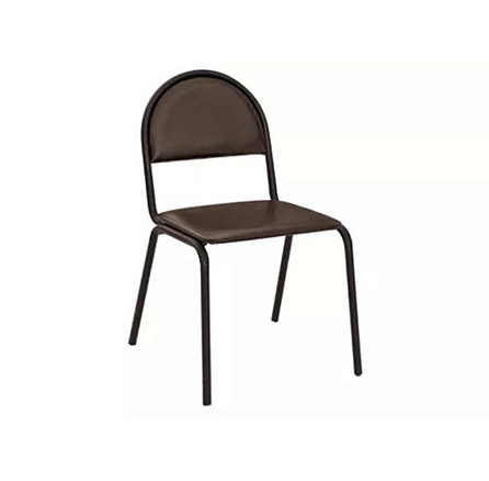 СЕРНА СМ 7/22 Стул иск. кожа, каркас металл обивка коричневый К-006, каркас черный муар RAL 9005