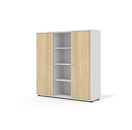 R-87 Шкаф-купе 143х41х144 Rio Base вяз швейцарский/белый