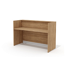 Стойка администратора прямая 163,6х68х108 вяз швейцарский/белый