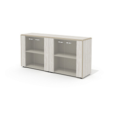 Nt-41*2+NT-54+NT-61 Шкаф для документов низкий 179,4х48,4х86,8 Ньютон дуб серебристый шпон (Италия)/