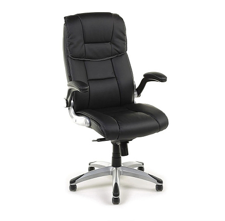 Nickolas Кресло экокожа, крестовина пластик обивка черный black, каркас темно-серый