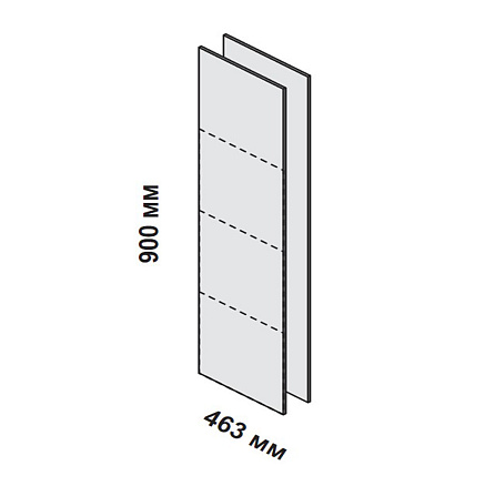 156257 Декоративные боковые панели для ящиков шкафа-греденции Enosi Белый LS (68)