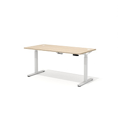 DD-80-2.3 + DD-1601-DD02 Прямой стол (подъёмный механизм) с заглушками Drive дуб выбеленный