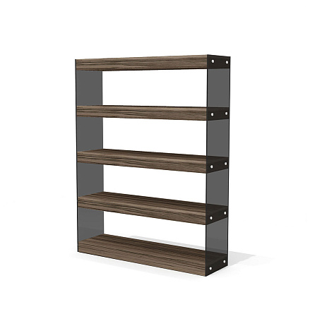 GS-6 Стеллаж Glass.Go лимба темная/стекло тонированное