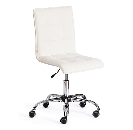 ZERO Кресло иск. кожа, крестовина хром обивка белый 36-01, каркас хром, код 12625 (21201)