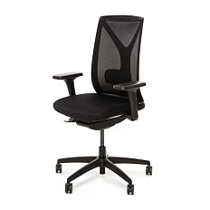 DION MeshBl 870 1D black SLW 50  DION M  Кресло ткань+сетка,крест.пл. черный,каркас черный