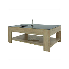 Beauty Style 26 Стол журнальный сонома  стекло черное