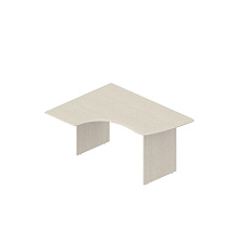 GL-116L Стол эргономичный 140x110x75 Gamma-Lux дуб выбеленный ТР-208 /беж