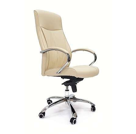 RT-342 Кресло искусственная кожа, крестовина хром, механизм мультиблок обивка бежевый 70