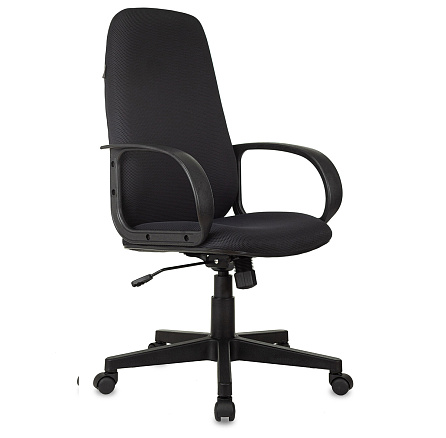 CH-808 AXSN Кресло ткань, крестовина пластик обивка темно-серый TW-12, каркас черный, ID 664042