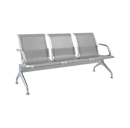 Флайт 2П МС0/1-03 Многоместная секция металл, каркас металл обивка серебристый металлик