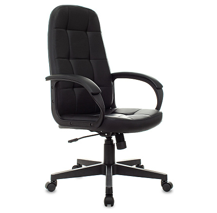 CH-002 Кресло экокожа, крестовина пластик обивка черный, каркас черный, ID1872491