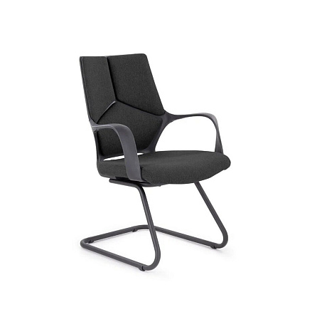 Айкью Н/п CH-710 BL Кресло ткань черный QH21-1323, полозья черный