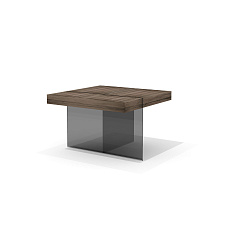 GS-2 Модуль стола для переговоров 120х120х79 лимба тёмная/стекло тонированное