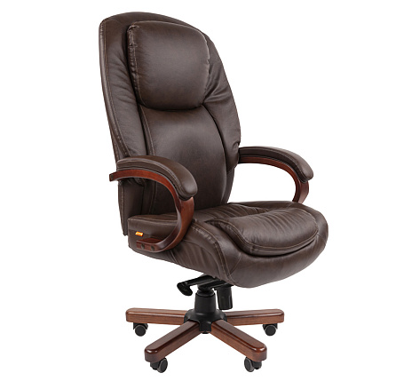 408 Chairman Кресло кожа/экокожа, обивка коричневый (мультиблок), 07163870