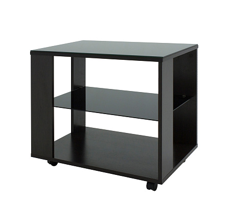 Beauty Style 5 Стол журнальный венге  стекло черное