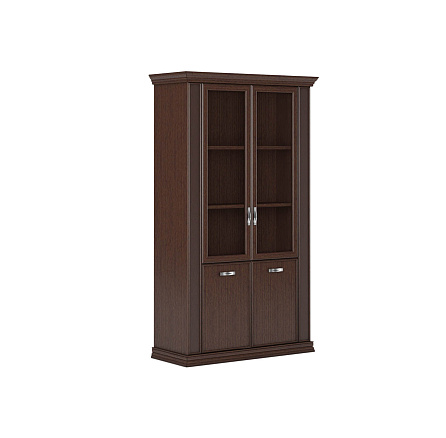 PRT403 Шкаф комбинированный со стеклом 1240х515х2148 PORTO венге