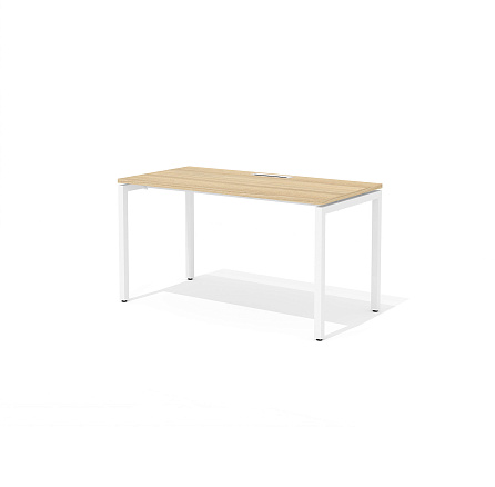 RM-3.1 + F-21 Стол прямой с люком на металлокаркасе Rio Project швейцарский вяз / белый