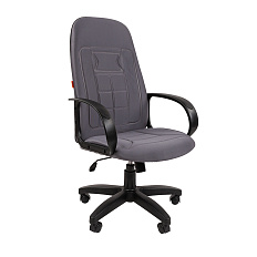 727 Chairman  Кресло ткань, крестовина пластик обивка серый OS-08, каркас черный, 07122796