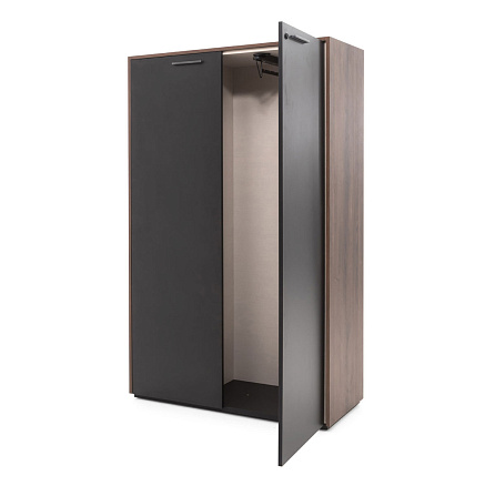 108 602 KR/BL Шкаф гардероб 100x45xh171,6 Murano дуб кальяри /черный матовый