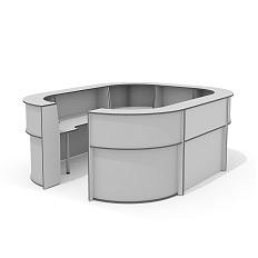 А-80 + А-90 (x4) + А-140 (x2) + L-710 (х4) Стойка администратора светло-серый
