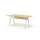 GM-119L + G-86 Эргономичный стол на металлокаркасе левый Гамма дуб Виченца / беж