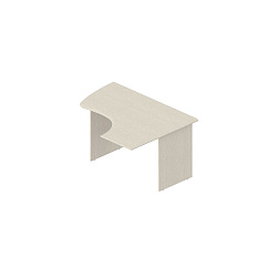 GL-116R Стол эргономичный 140x110x75 Gamma-Lux дуб выбеленный ТР-208 /беж