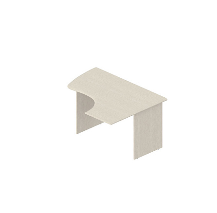 GL-116R Стол эргономичный 140x110x75 Gamma-Lux дуб выбеленный ТР-208 /беж