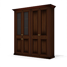 Dan-50 Шкаф-гардероб 197x49x209 Dante орех бреннерский/орех темный