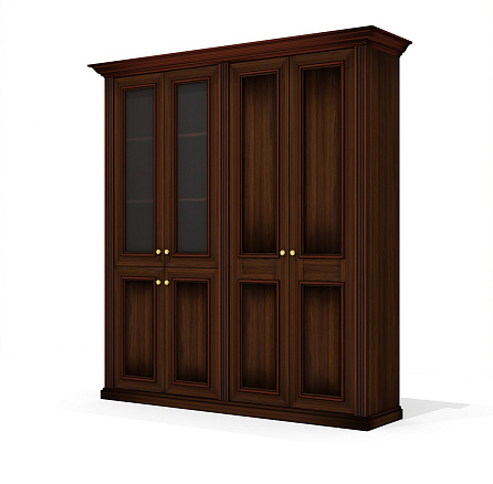Dan-50 Шкаф-гардероб 197x49x209 Dante орех бреннерский/орех темный