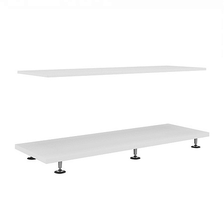 EMP 718 Декоративный цоколь и топ для стеллажей Emporio белый глянец