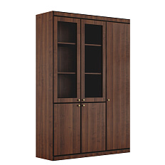 17503 Шкаф комбинированный 139x40x200 CAPITAL темный орех