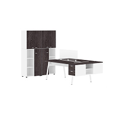 Рабочая станция Air Zone ясень черный / белый