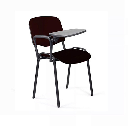 ИЗО BL C11 Стул для посетителей со столиком ткань, каркас черный, черный