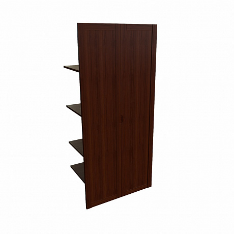 Sorbonne Наполнение двустворчатого шкафа с деревянными дверьми и вешалкой