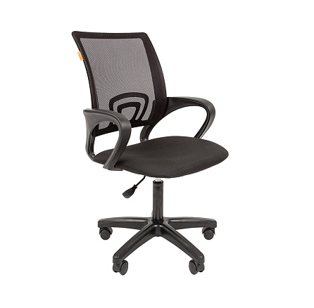 696 Chairman Кресло ткань,крест.пластик обивка черный TW-01, каркас черный, 07000799